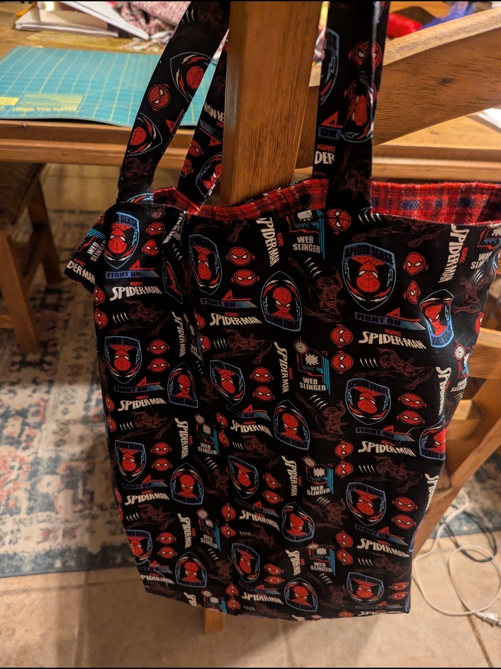 Marvel Spider-Man Black & Red Tote Bag